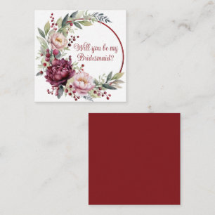 Zal je mijn bruidsmeisje aanzoek zijn? notitiekaartje