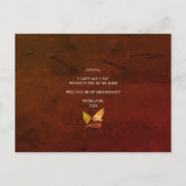 Zal je mijn bruidsmeisje herfst bloemen pracht briefkaart (Achterkant)