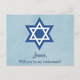 Zal je mijn bruidsmeisje Joods zijn? Uitnodiging Briefkaart