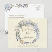 Zal je mijn bruidsmeisje kaart bloem meisje etc (Voorkant / Achterkant)