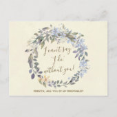 Zal je mijn bruidsmeisje kaart bloem meisje etc (Voorkant)