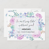 Zal je mijn bruidsmeisje kaart bloem meisje etc (Voorkant / Achterkant)