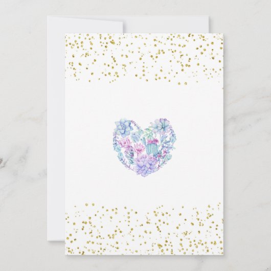 Zal je mijn bruidsmeisje kaart gouden glitter bloe (Achterkant)