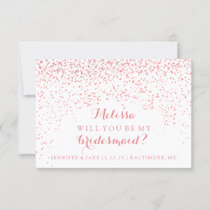 Zal je mijn bruidsmeisje Kaart zijn - Confetti Fab
