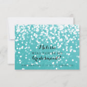 Zal je mijn bruidsmeisje Kaart zijn - Sparkling Fa (Voorkant)