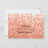 Zal je mijn bruidsmeisje Kaart zijn - Sparkling Fa (Voorkant)