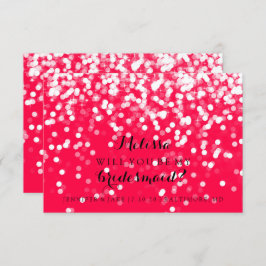 Zal je mijn bruidsmeisje Kaart zijn - Sparkling Fa