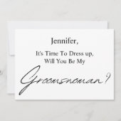 Zal je mijn bruidsmeisje minimal voorstel zijn? kaart (Voorkant)