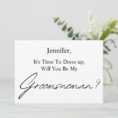 Zal je mijn bruidsmeisje minimal voorstel zijn? kaart (Staand voorkant)