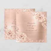 Zal je mijn bruidsmeisje Roos gouden baard zijn? Kaart (Voorkant / Achterkant)