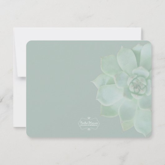 Zal je mijn bruidsmeisje succulent bruiloft zijn? kaart (Achterkant)