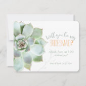 Zal je mijn bruidsmeisje succulent bruiloft zijn? kaart (Voorkant)