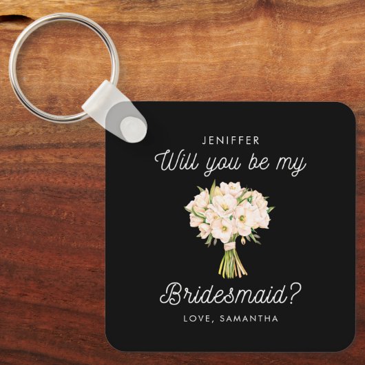 Zal je mijn bruidsmeisje voorstel oprecht zijn? sleutelhanger (Voorkant)