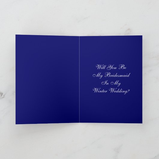 Zal je mijn bruidsmeisje winterbruiloft Paars zijn (Binnen)