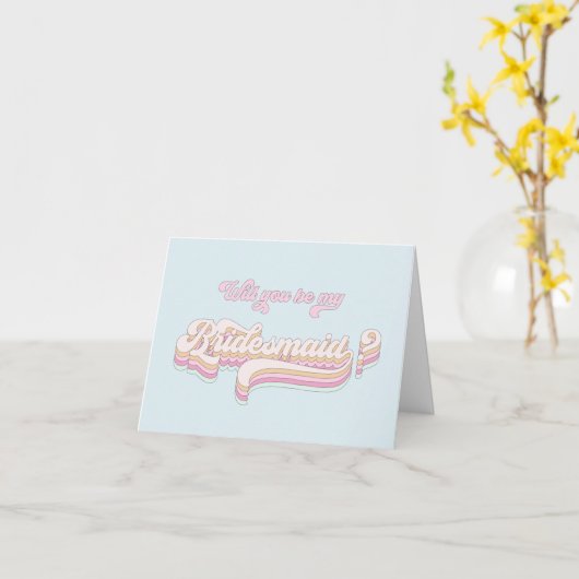 Zal je mijn bruidsmeisje zijn, bruidsmeisje voorst kaart (Gele Bloem)