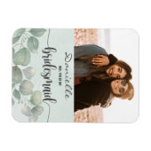 Zal je mijn bruidsmeisje zijn? Elegant groene wate Magneet (Horizontaal)