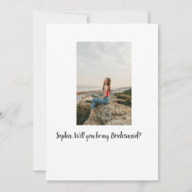 Zal je mijn bruidsmeisje zijn foto elegant modern 