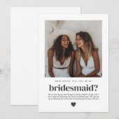 Zal Je Mijn Bruidsmeisje Zijn Fotoproposal Kaart (Voorkant / Achterkant)
