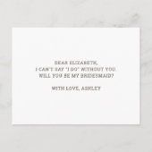 Zal je mijn bruidsmeisje zijn? Garden-citrusbruilo Uitnodiging Briefkaart (Achterkant)