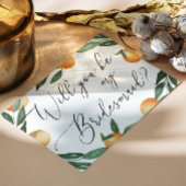 Zal je mijn bruidsmeisje zijn? Garden-citrusbruilo Uitnodiging Briefkaart