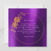 Zal je mijn bruidsmeisje zijn? Goud Paars Kaart (Achterkant)