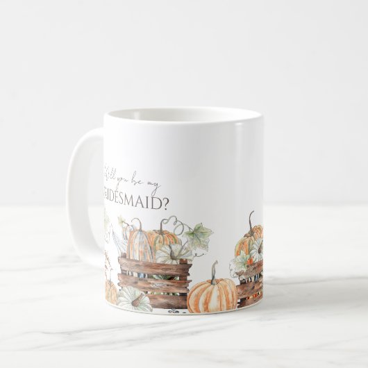 Zal Je Mijn Bruidsmeisje Zijn Herfst Decoratie Koffiemok (Voorkant links)