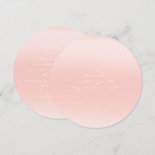 Zal je mijn bruidsmeisje zijn? kaart (Voorkant / Achterkant)