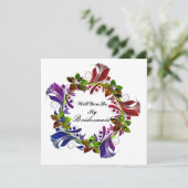 Zal je mijn bruidsmeisje zijn? kaart (Staand voorkant)