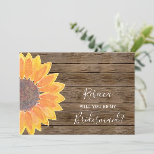 Zal je mijn bruidsmeisje zijn? kaart (Staand voorkant)
