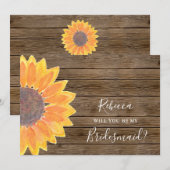 Zal je mijn bruidsmeisje zijn? kaart (Voorkant / Achterkant)