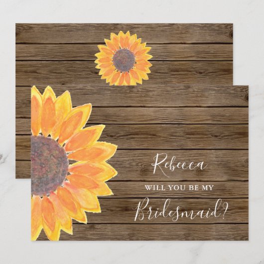 Zal je mijn bruidsmeisje zijn? kaart (Voorkant / Achterkant)