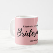 Zal je mijn bruidsmeisje zijn? koffiemok (Voorkant links)