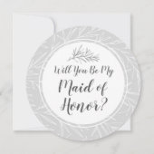 Zal je mijn bruidsmeisje zijn Modern Botanisch bla Kaart (Voorkant)