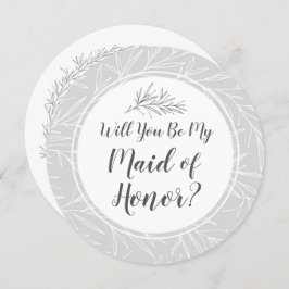 Zal je mijn bruidsmeisje zijn Modern Botanisch bla Kaart