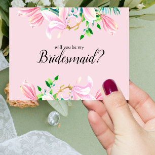 Zal je mijn bruidsmeisje zijn, Pink Magnolia Water Kaart