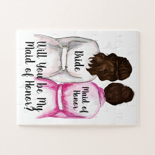 Zal je mijn bruidsmeisje zijn Puzzel bruiloft Legpuzzel (Horizontaal)