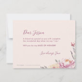 Zal je mijn bruidsmeisje zijn Romantische tuin? Kaart (Achterkant)