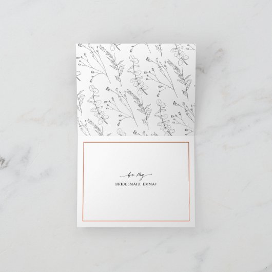 Zal je mijn bruidsmeisje zijn, Terracotta Script? Kaart (Binnen)