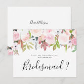Zal je mijn bruidsmeisje zijn? uitnodiging briefkaart (Voorkant / Achterkant)