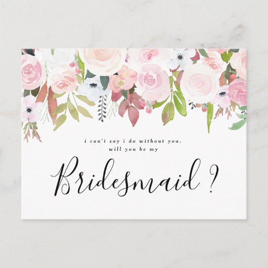 Zal je mijn bruidsmeisje zijn? uitnodiging briefkaart (Voorkant)