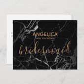 Zal je mijn bruidsmeisje zijn? uitnodiging briefkaart (Voorkant / Achterkant)