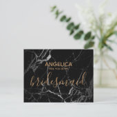 Zal je mijn bruidsmeisje zijn? uitnodiging briefkaart (Staand voorkant)