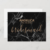 Zal je mijn bruidsmeisje zijn? uitnodiging briefkaart (Voorkant / Achterkant)