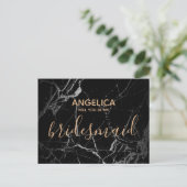 Zal je mijn bruidsmeisje zijn? uitnodiging briefkaart (Staand voorkant)