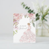 Zal je mijn bruidsmeisje zijn? uitnodiging briefkaart (Staand voorkant)