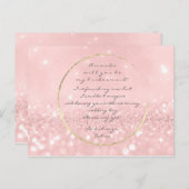 Zal je mijn bruidsroze bruine bruine bruistrowder  uitnodiging briefkaart (Voorkant / Achterkant)