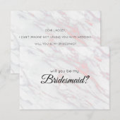 Zal je mijn bruidsroze en grijze marmer zijn? (Voorkant / Achterkant)