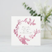 Zal je mijn bruidsroze frambozenpoot zijn? kaart (Staand voorkant)