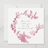 Zal je mijn bruidsroze frambozenpoot zijn? kaart (Voorkant)