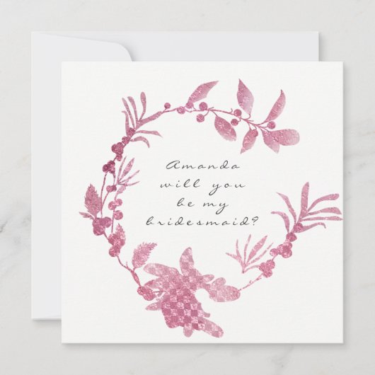 Zal je mijn bruidsroze frambozenpoot zijn? kaart (Voorkant)